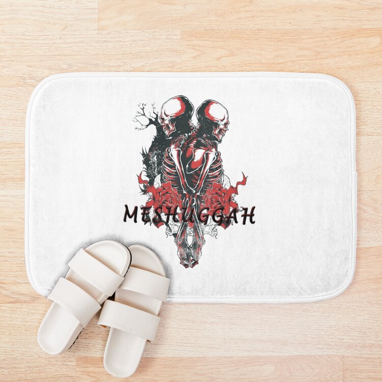Meshuggah Lovers Skull Djent Band Metal Bath Mat - Image 3